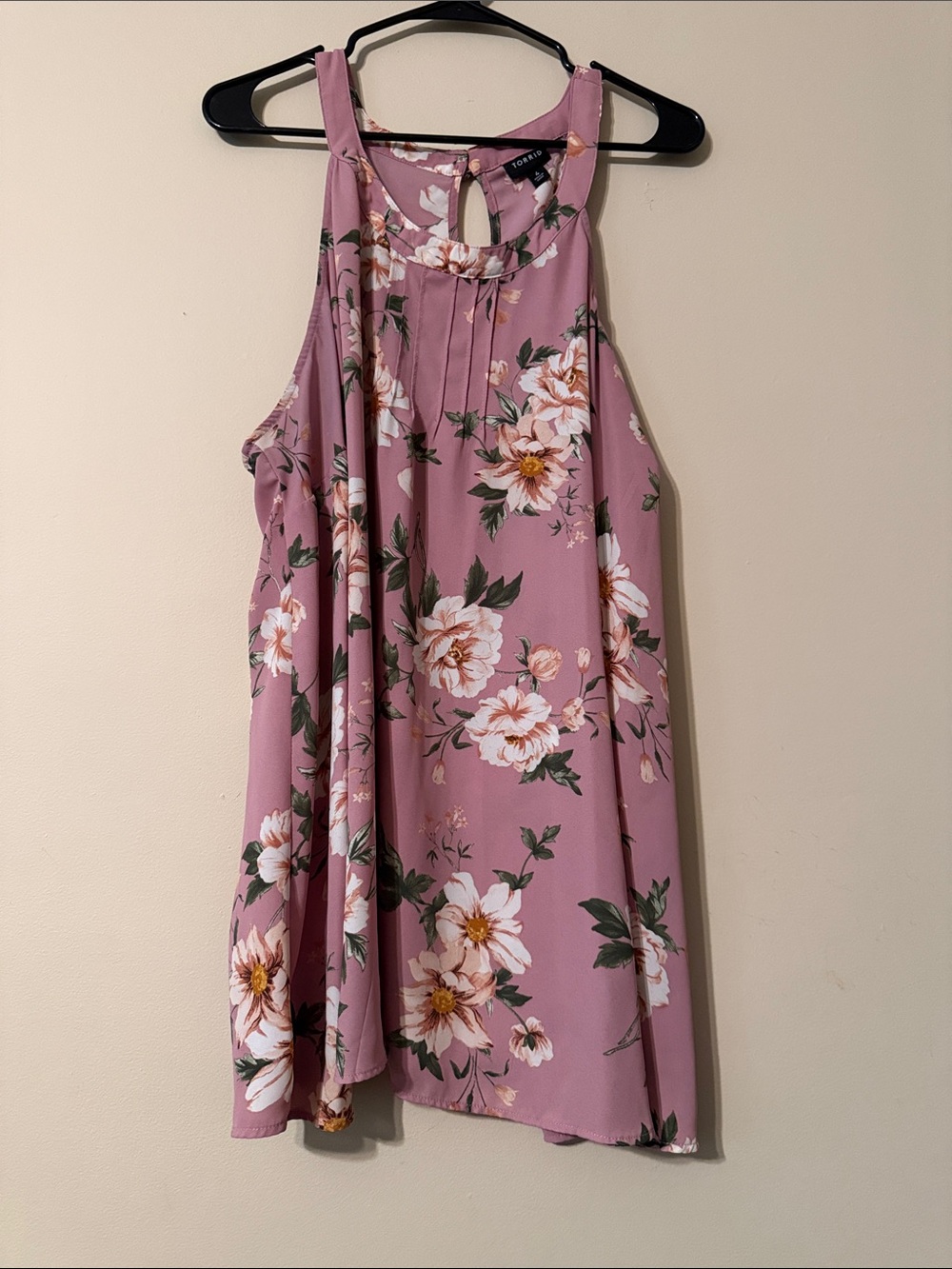 Torrid Mauve Floral High-Neck Swing Tank